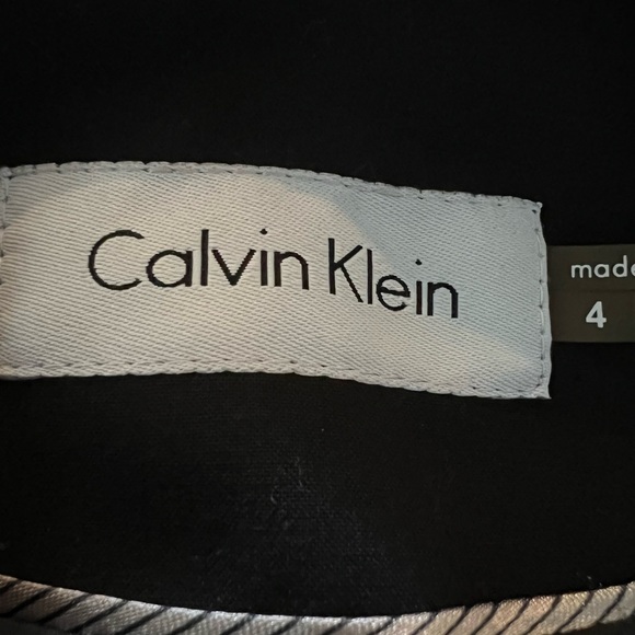 🔥🔥Calvin Klein Womens Black Blazer Size 4 One Button Career Jacket Pockets - Picture 5 of 5